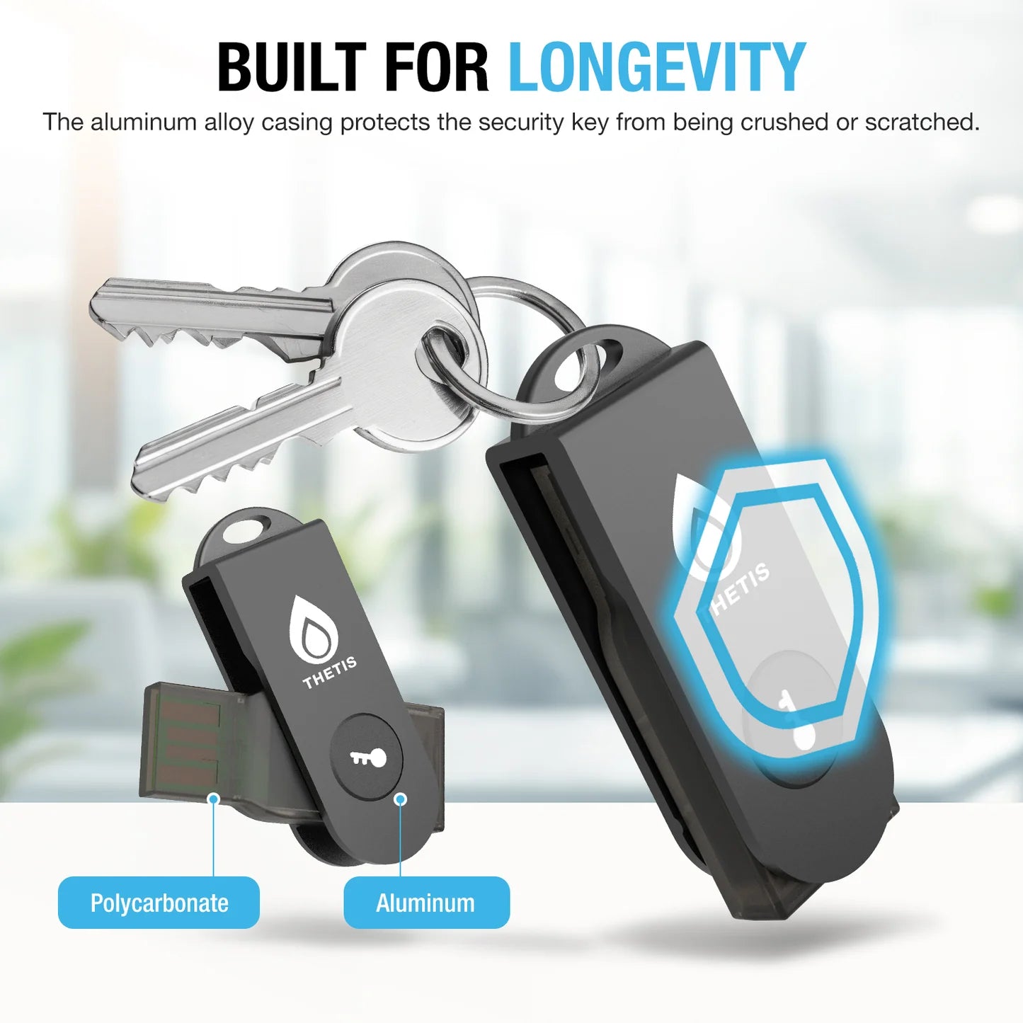 Thetis PRO-A FIDO2 Dispositivo de Seguridad, USB-A y NFC